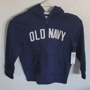 Old Navy Blue and White Hooded Sweatshirt With Matching Sweatpants